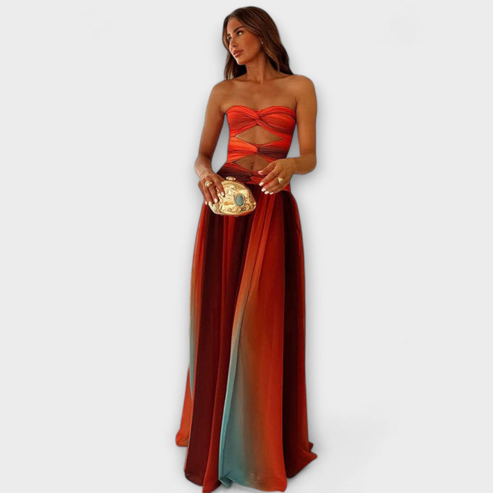 Laney - Vestido Maxi Sem Alças
