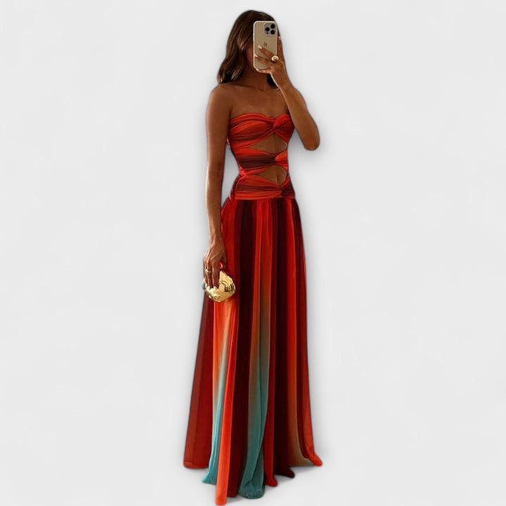 Laney - Vestido Maxi Sem Alças