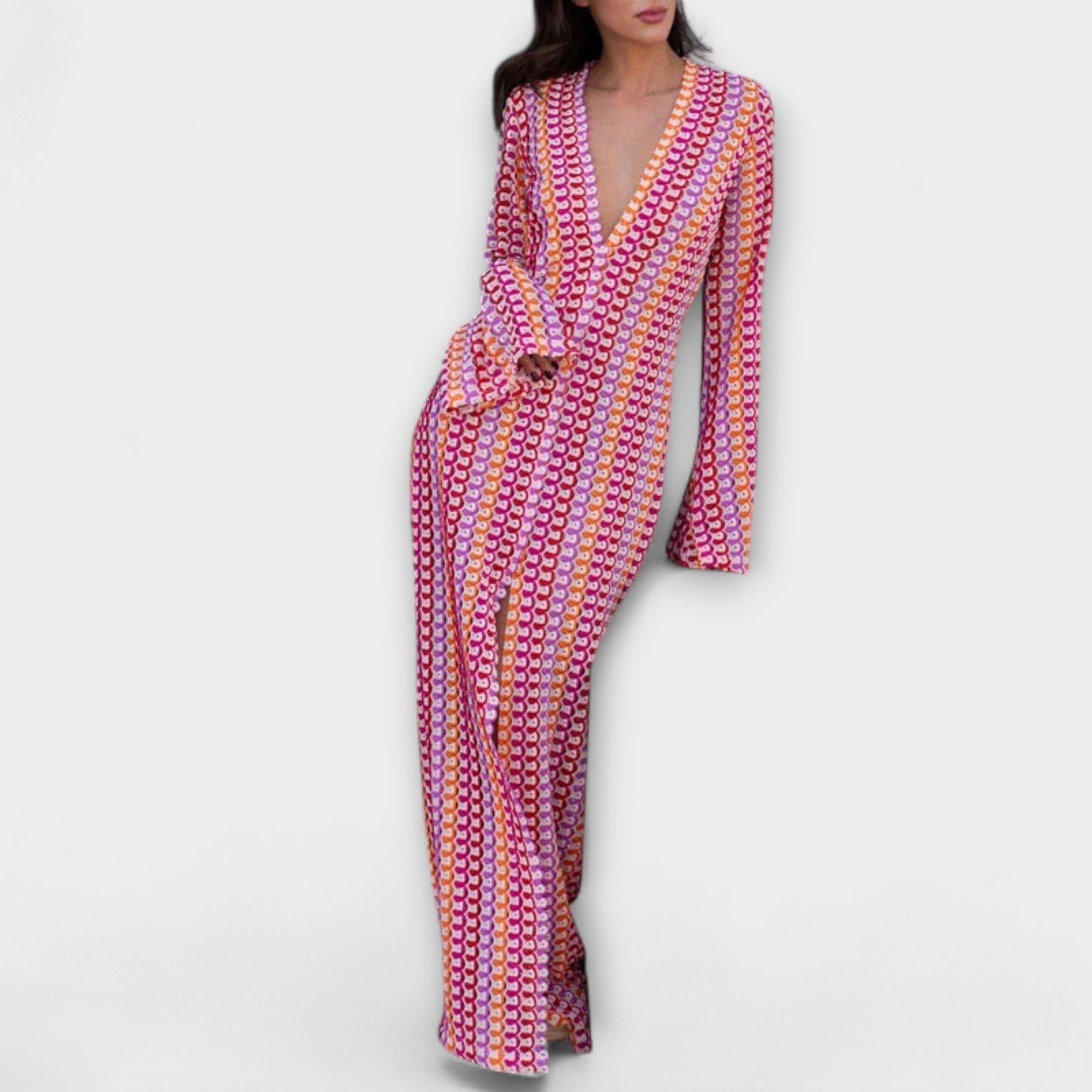 Elina – Biquíni-Capa com Decote em V e Toque de Férias