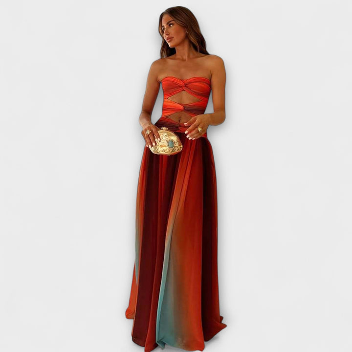 Laney - Vestido Maxi Sem Alças