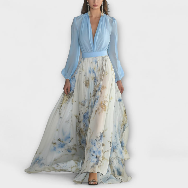 Harper - Vestido Maxi Floral Brilhante