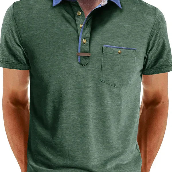 Polo Shirt - Polyester Blend with Button Closure & Cool Comfort