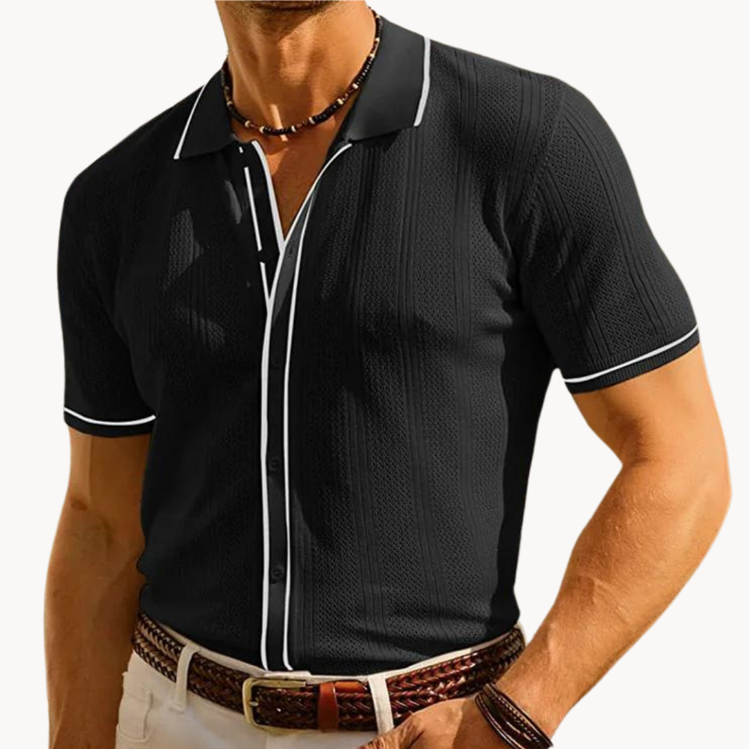 Polo Shirt - Short Sleeve with Buttons and Breathable Fit