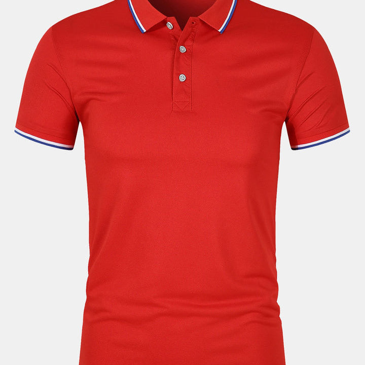 Camisa Polo Slim Fit com Botão e Tecido Respirável