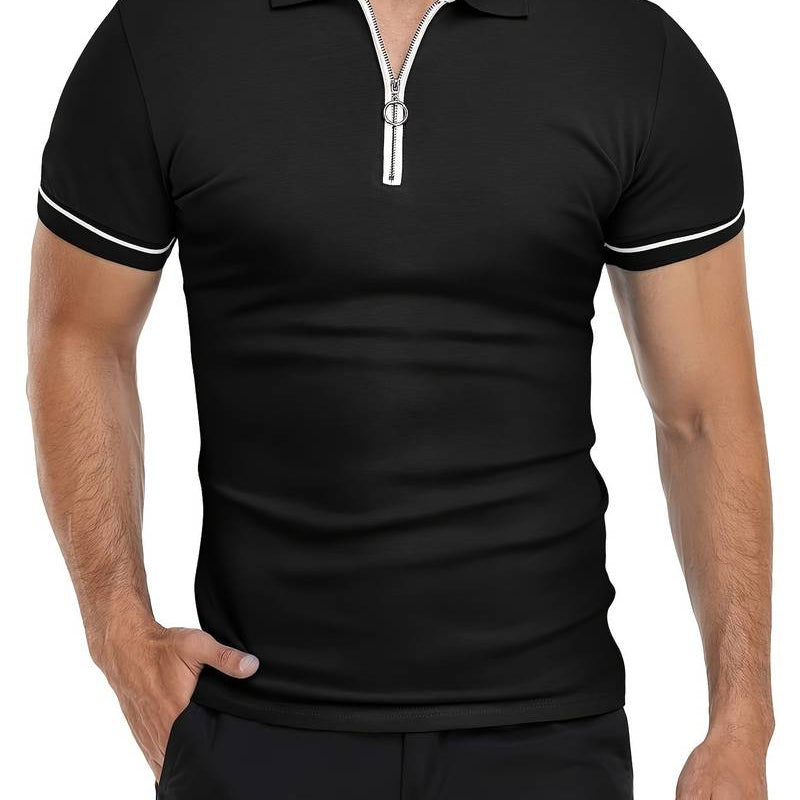 Polo Shirt – Soft Blend, Slim Fit, and Breathable Zipper Collar