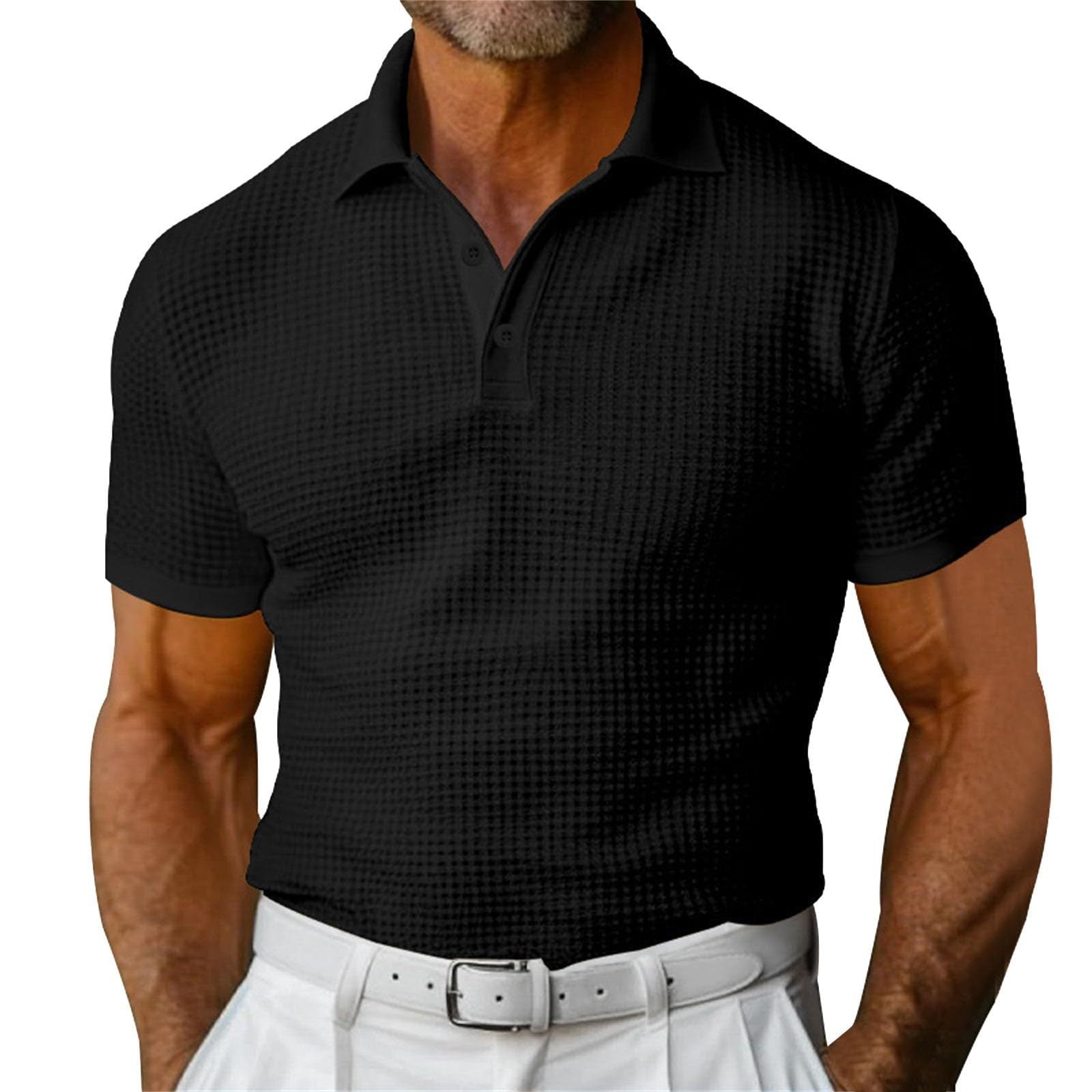 Camisa Polo Slim Fit em Tecido Respirável