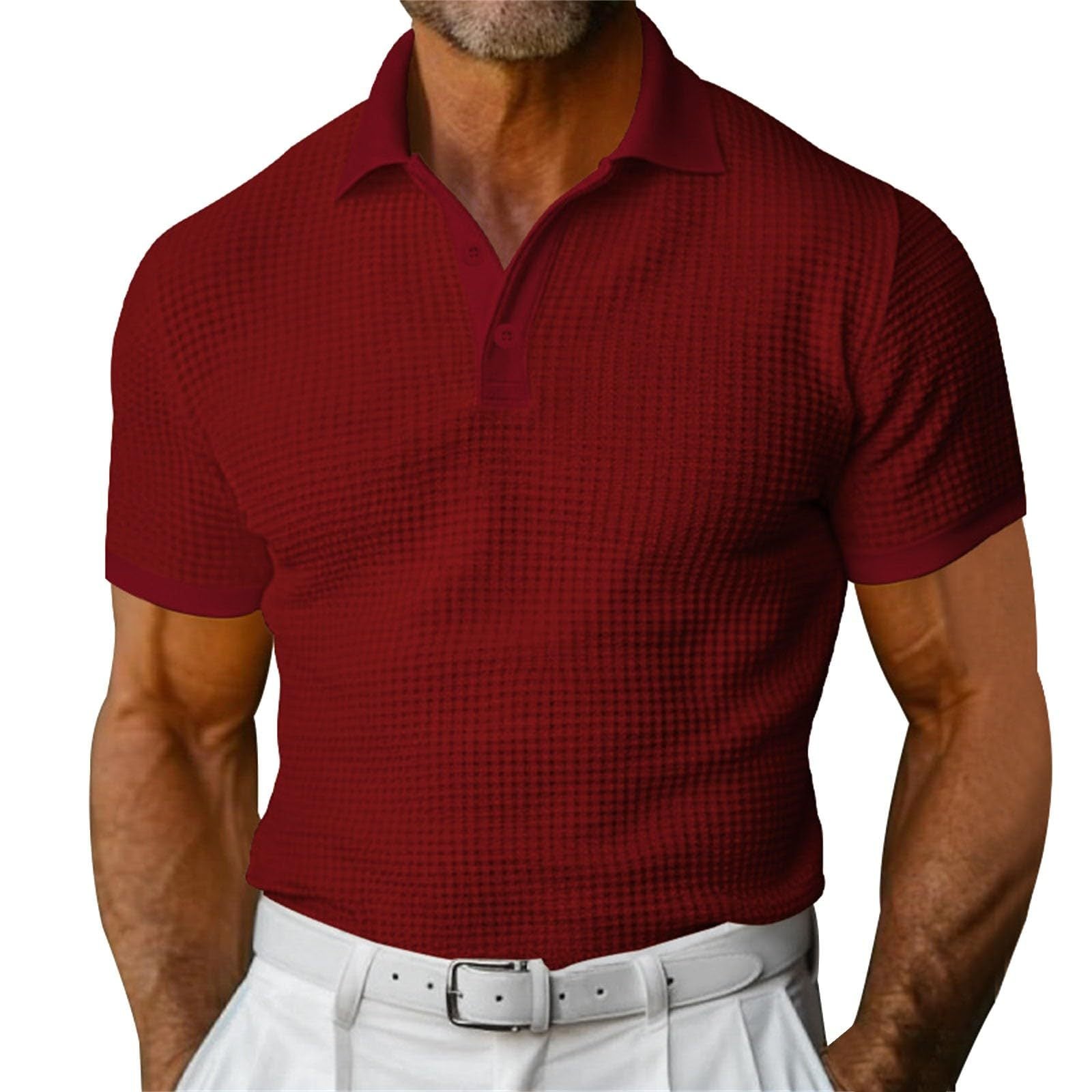 Camisa Polo Slim Fit em Tecido Respirável