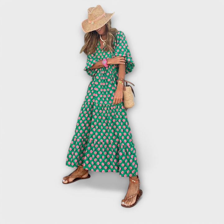 Elegante Vestido Maxi Geométrico
