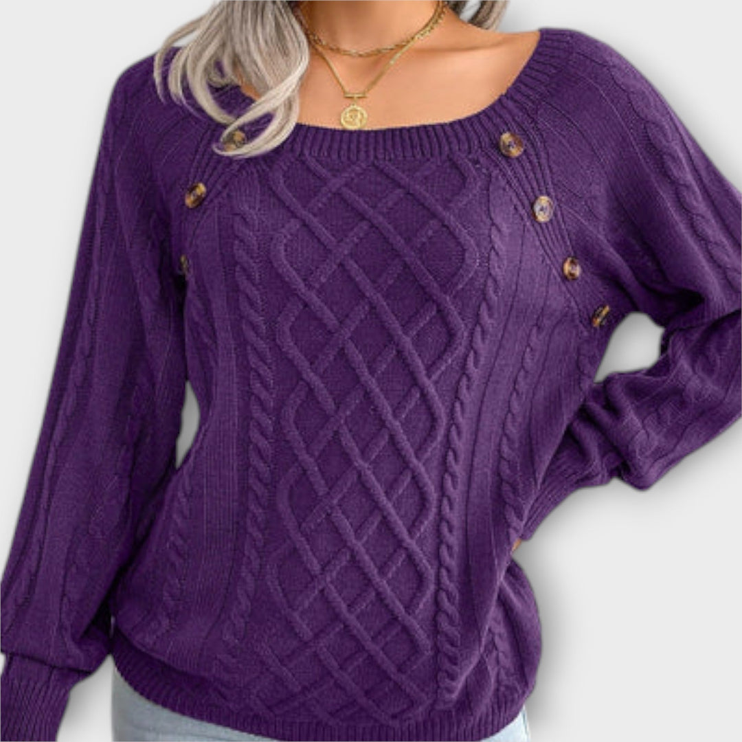 Malia - Pullover de malha com botões