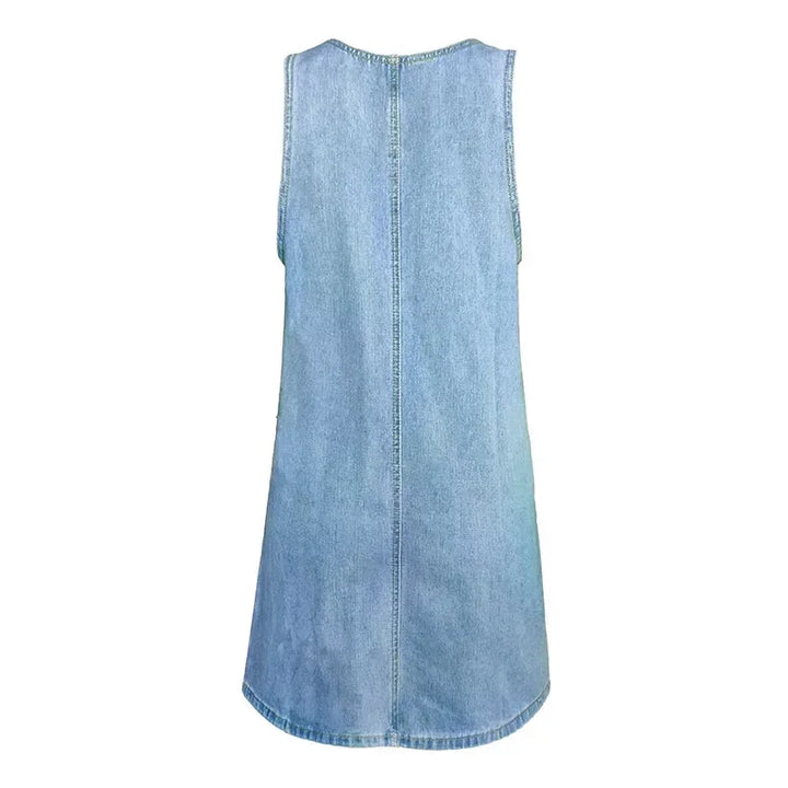 Brisa Azul- Vestido de Verão em Denim Prático e Leve