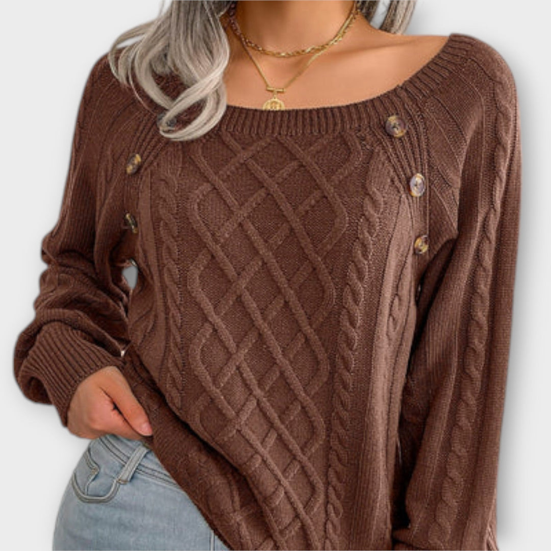 Malia - Pullover de malha com botões