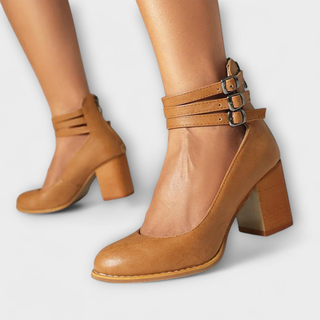 Alira – Sapatos de salto com design de tiras no tornozelo
