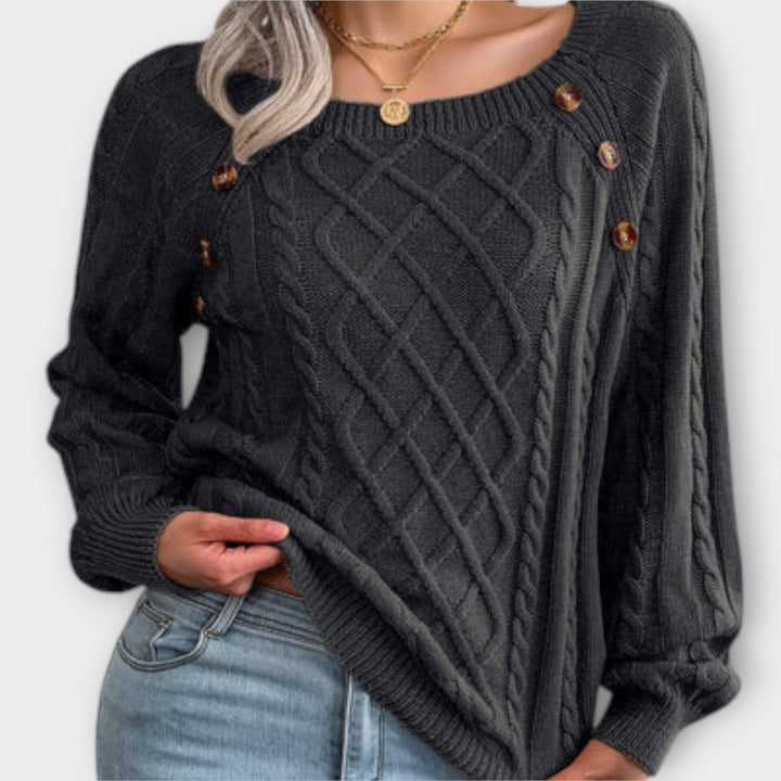 Malia - Pullover de malha com botões