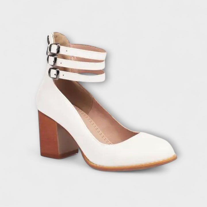 Alira – Sapatos de salto com design de tiras no tornozelo