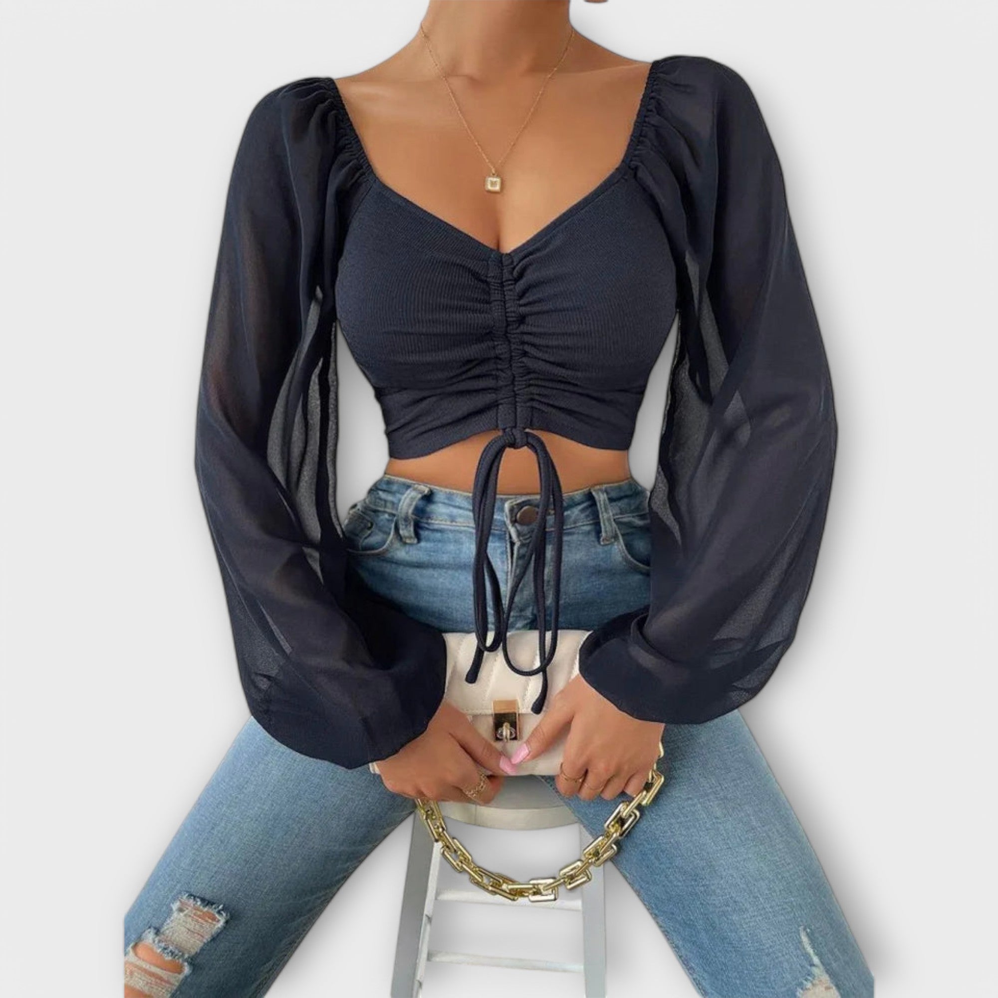 Jacqueline - Blusa de Noite Versátil