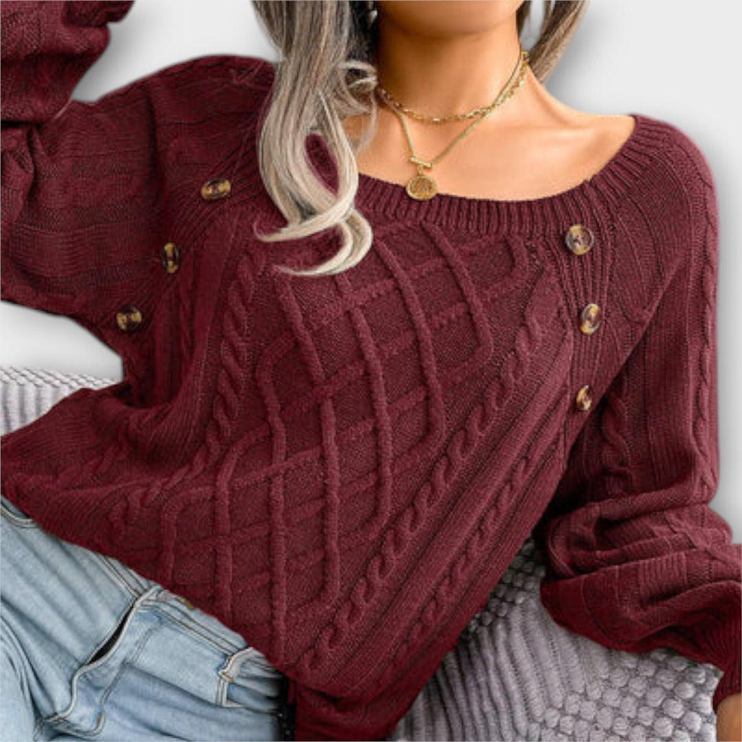 Malia - Pullover de malha com botões
