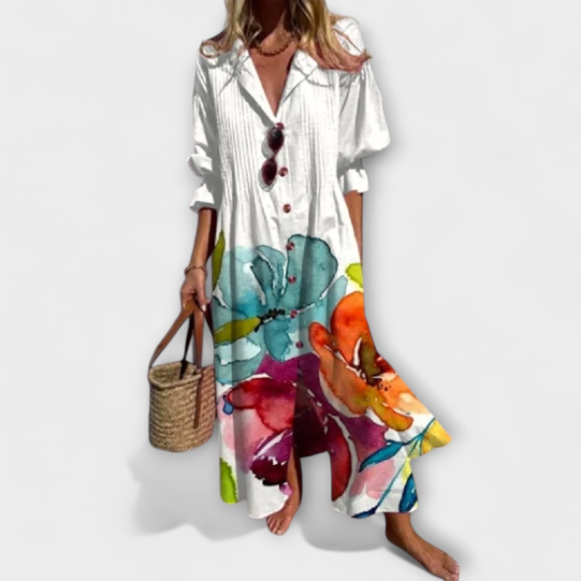 Lila - Vestido Maxi Lisonjeiro com Cobertura de Barriga