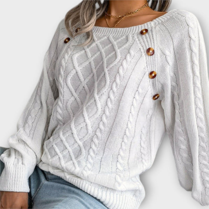 Malia - Pullover de malha com botões
