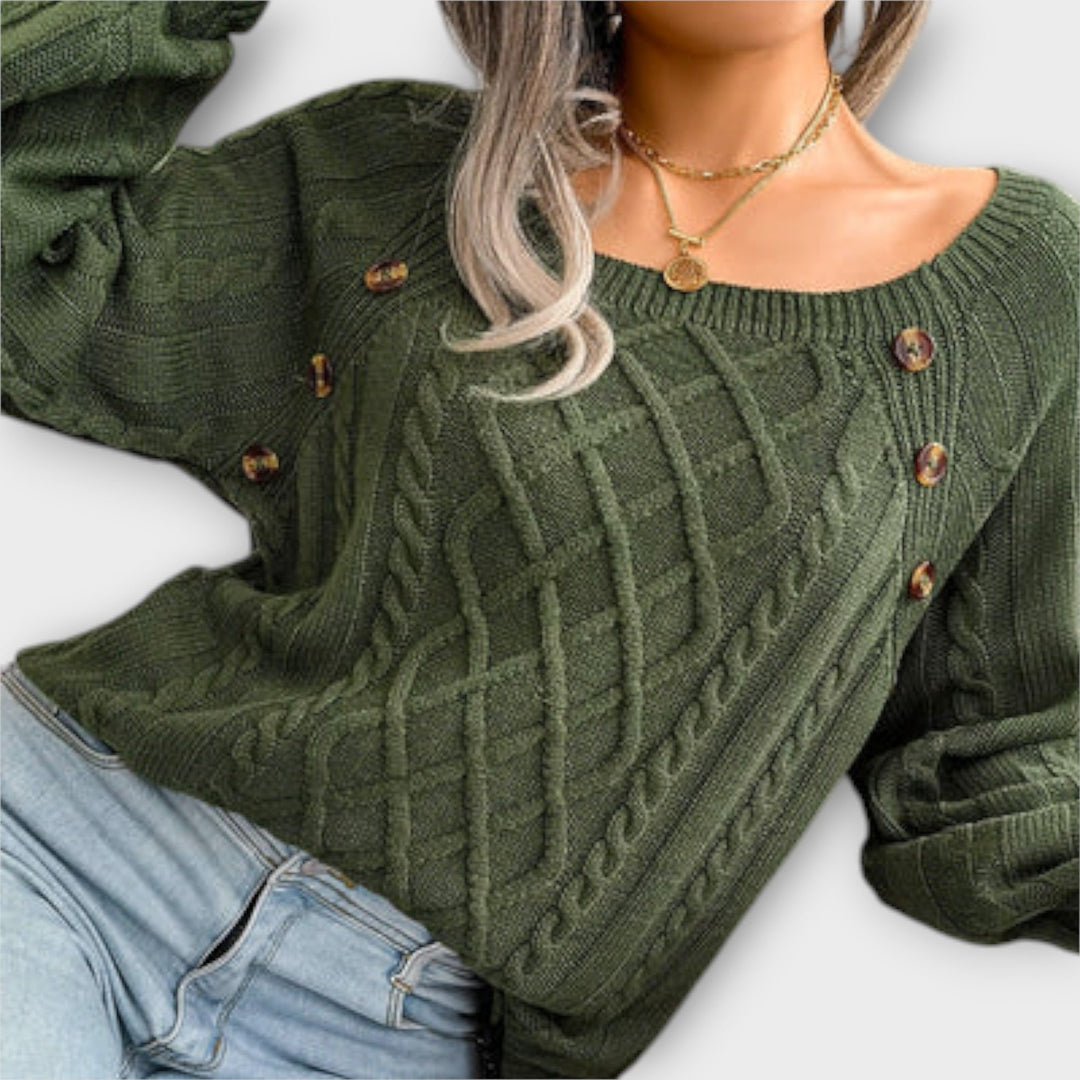 Malia - Pullover de malha com botões