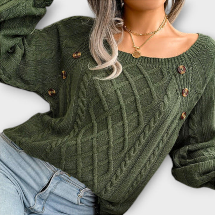 Malia - Pullover de malha com botões