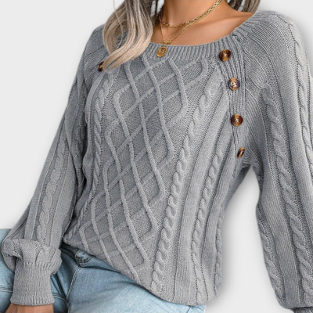 Malia - Pullover de malha com botões