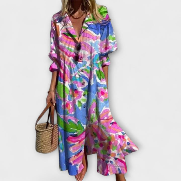 Lila - Vestido Maxi Lisonjeiro com Cobertura de Barriga
