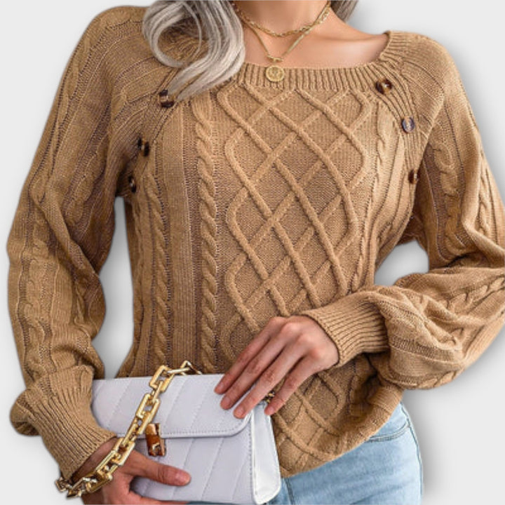Malia - Pullover de malha com botões