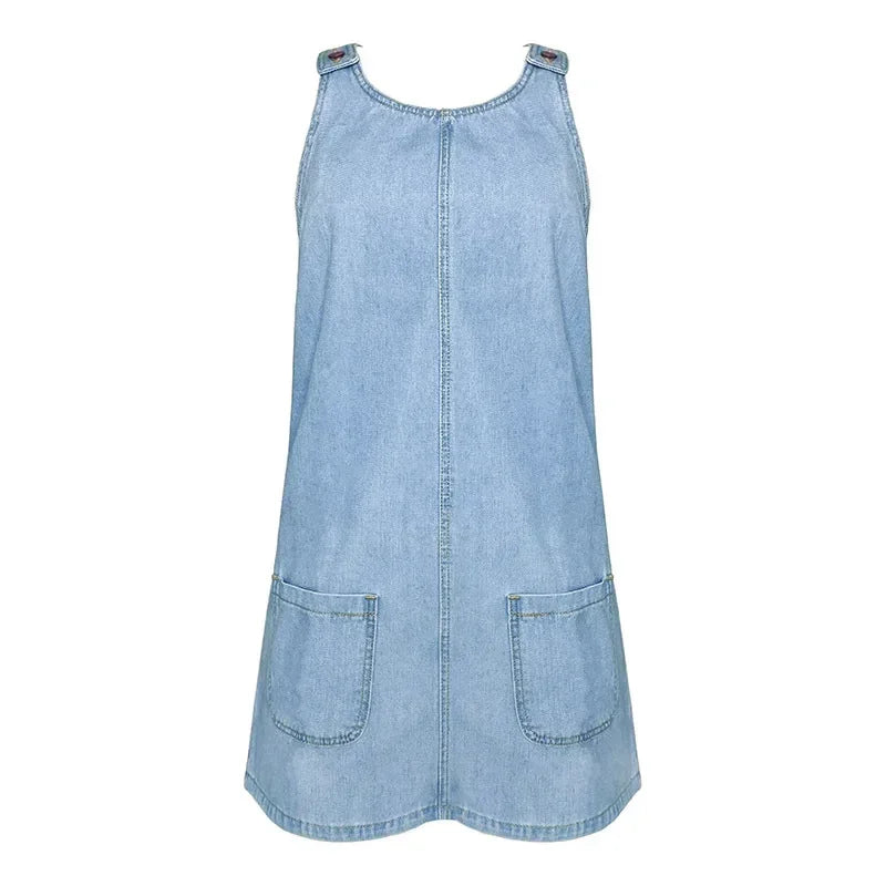 Brisa Azul- Vestido de Verão em Denim Prático e Leve