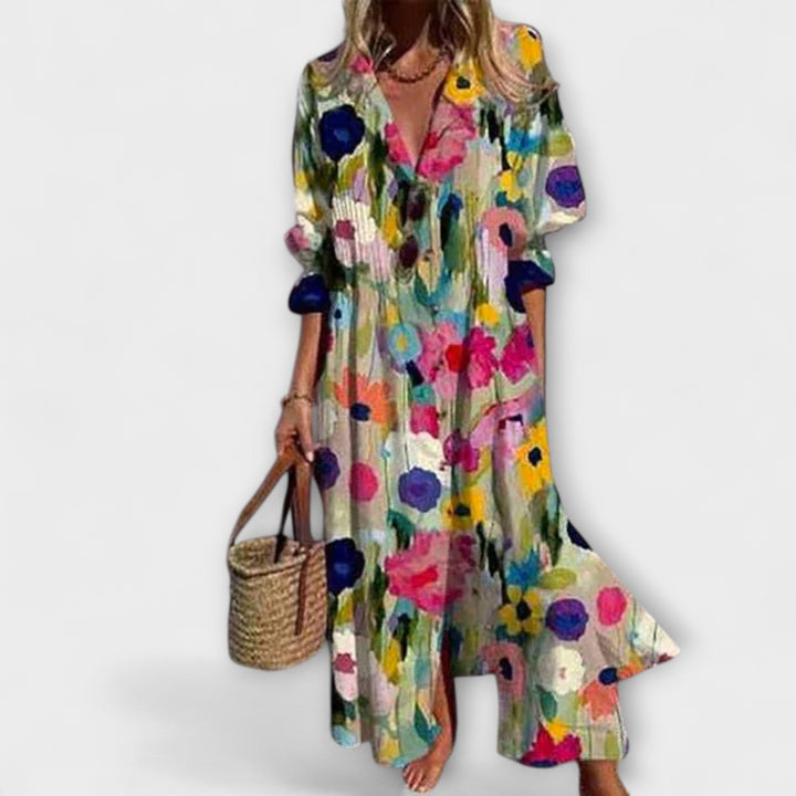Lila - Vestido Maxi Lisonjeiro com Cobertura de Barriga