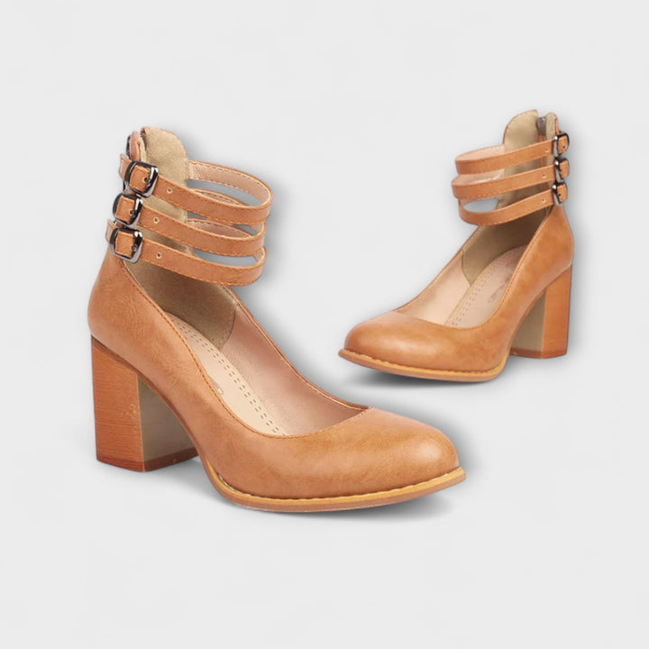 Alira – Sapatos de salto com design de tiras no tornozelo