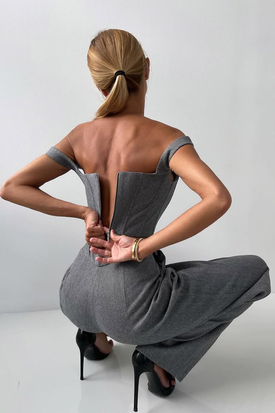 Diana - Conjunto Três Peças com Blazer de Dupla Fileira