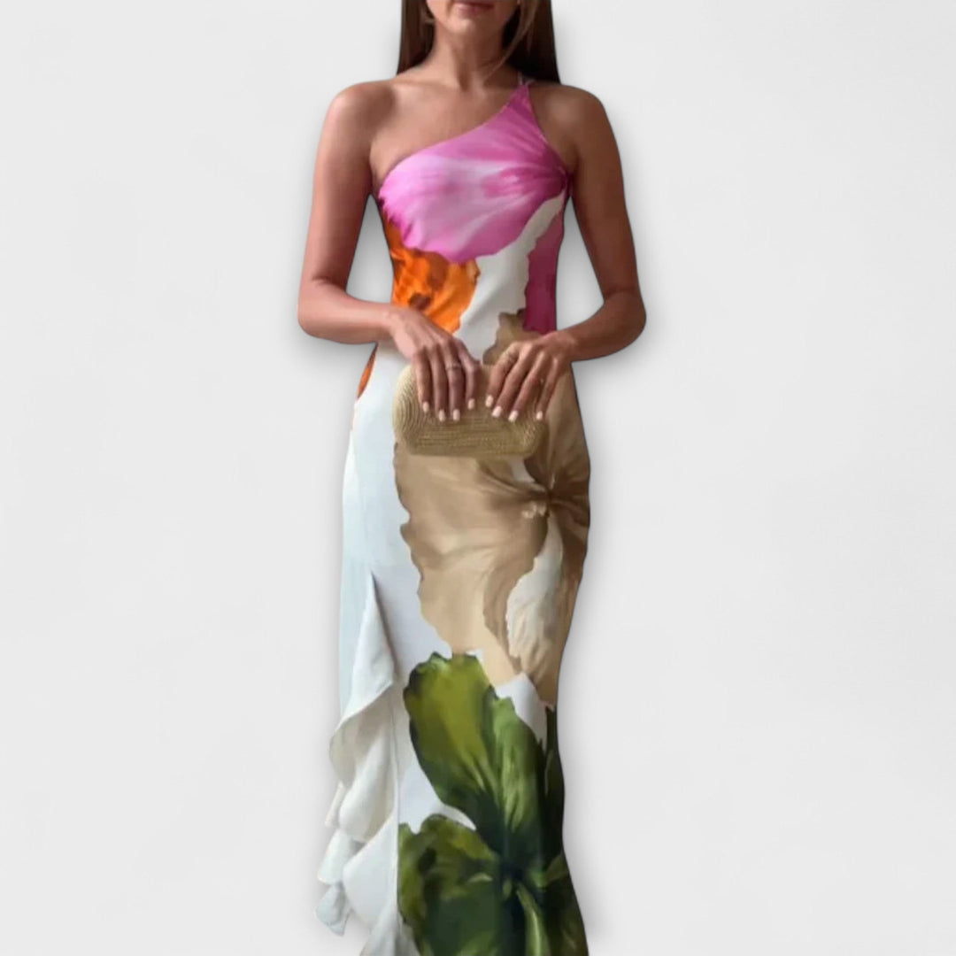 De Sapphire - Elegantes Vestido Maxi Patchwork