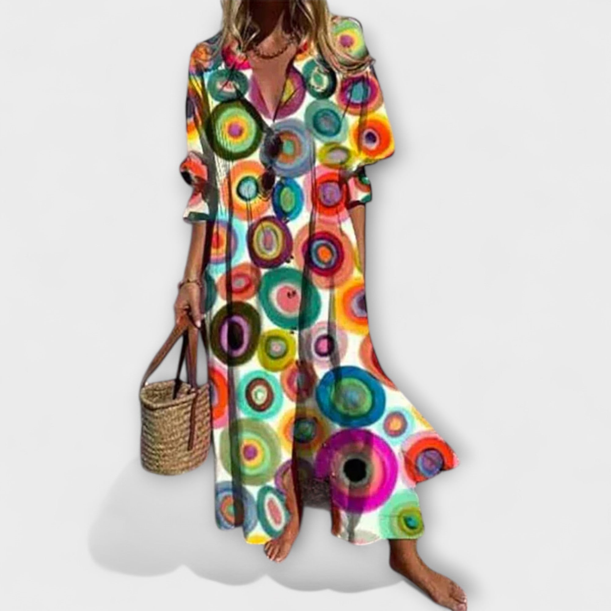 Lila - Vestido Maxi Lisonjeiro com Cobertura de Barriga