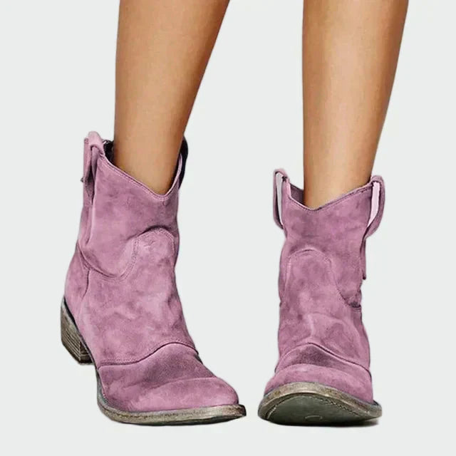 Botas de cowboy retro de tornozelo