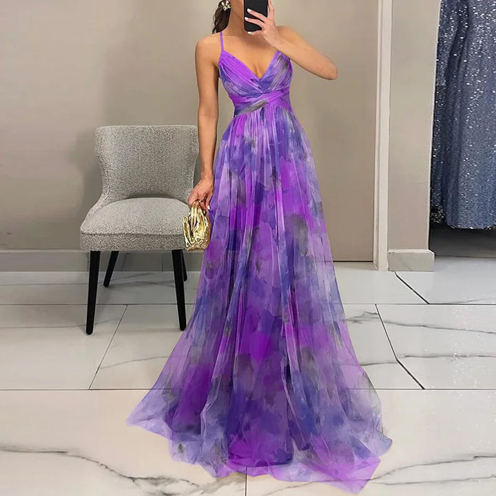 Giselle | Encantador Maxi-vestido com Estampa Floral