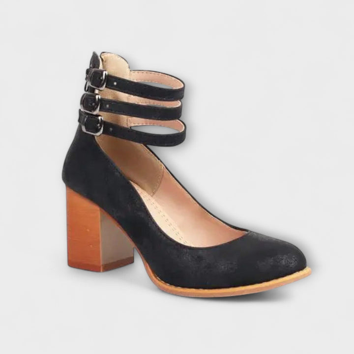 Alira – Sapatos de salto com design de tiras no tornozelo