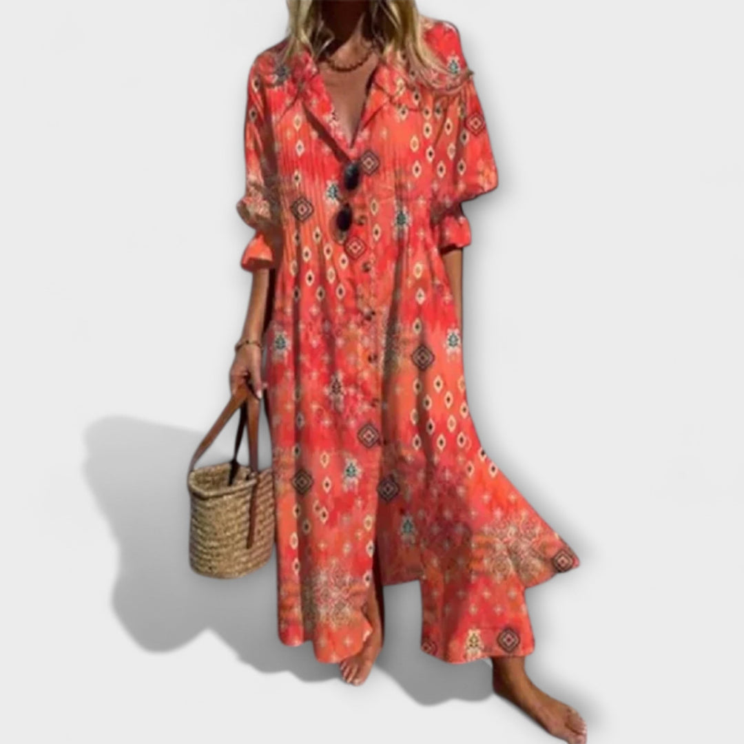 Lila - Vestido Maxi Lisonjeiro com Cobertura de Barriga