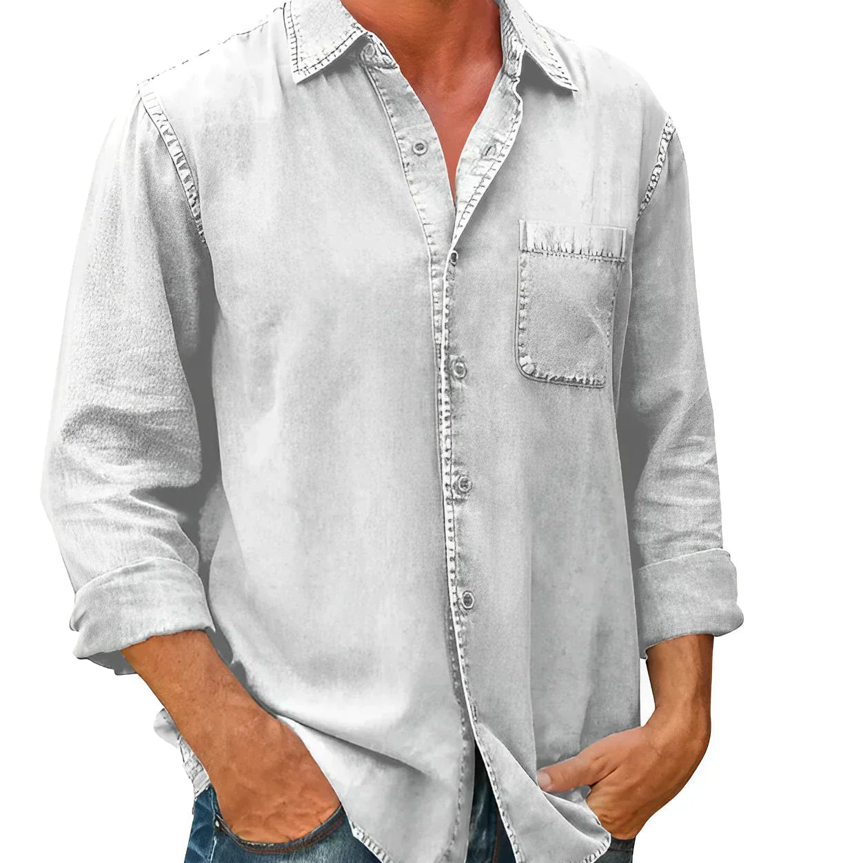 Camisa de Mistura Respirável com Corte Relaxado e Conforto em Movimento