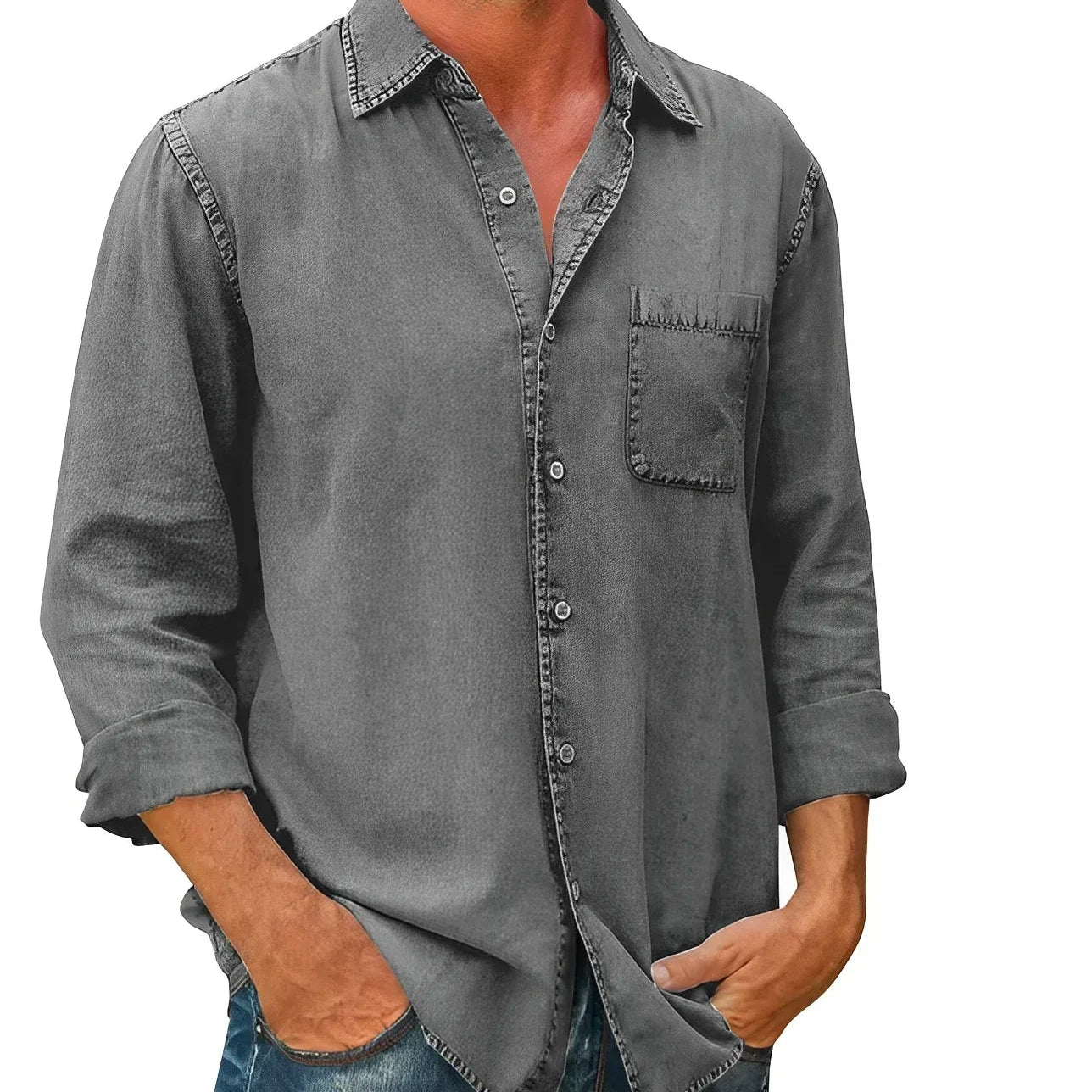 Camisa de Mistura Respirável com Corte Relaxado e Conforto em Movimento