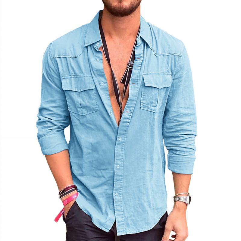 Camisa com Bolsos Cargo Personalizados e Conforto Flexível