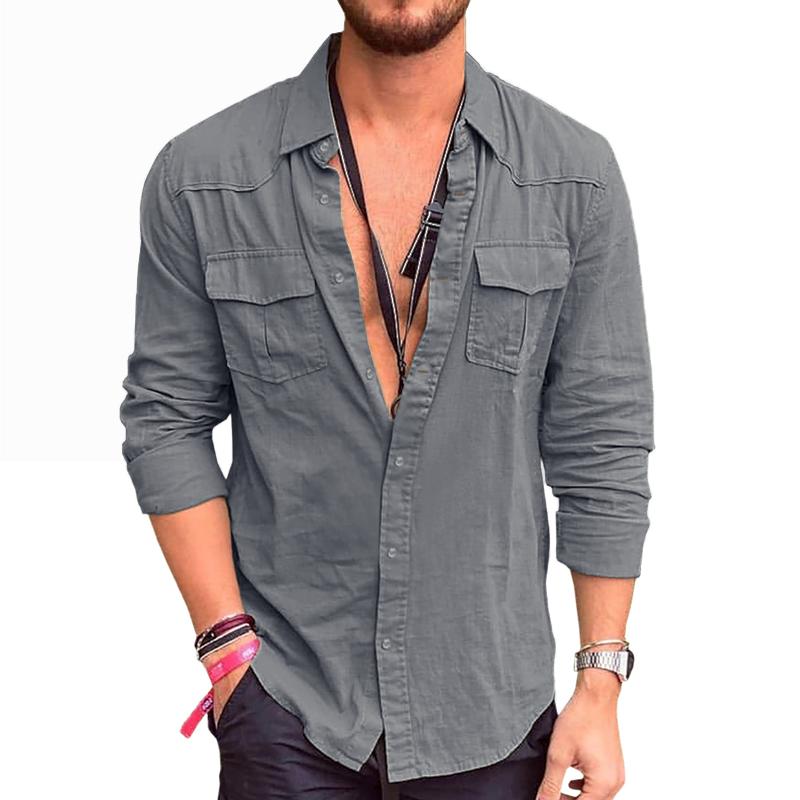 Camisa com Bolsos Cargo Personalizados e Conforto Flexível