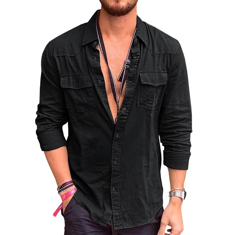 Camisa com Bolsos Cargo Personalizados e Conforto Flexível