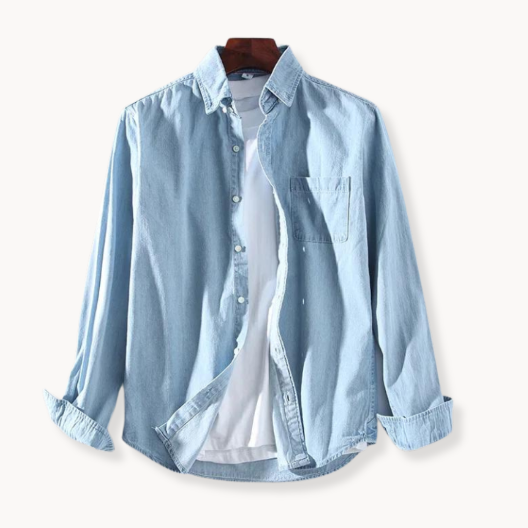 Camisa Casual com Yoke Ocidental e Frente Botonada