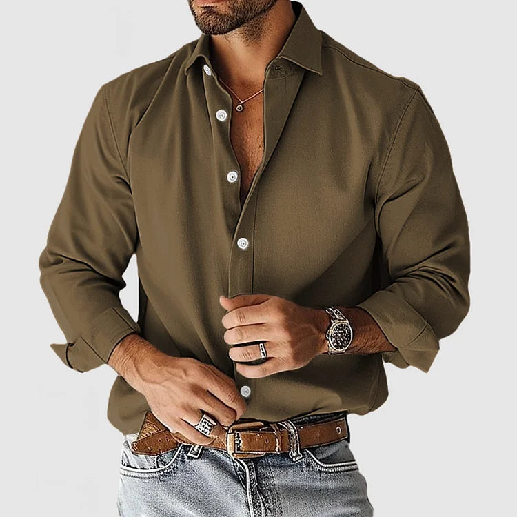 Camisa de Vestir Soft-Blend - Design Elegante e Conforto Respirável