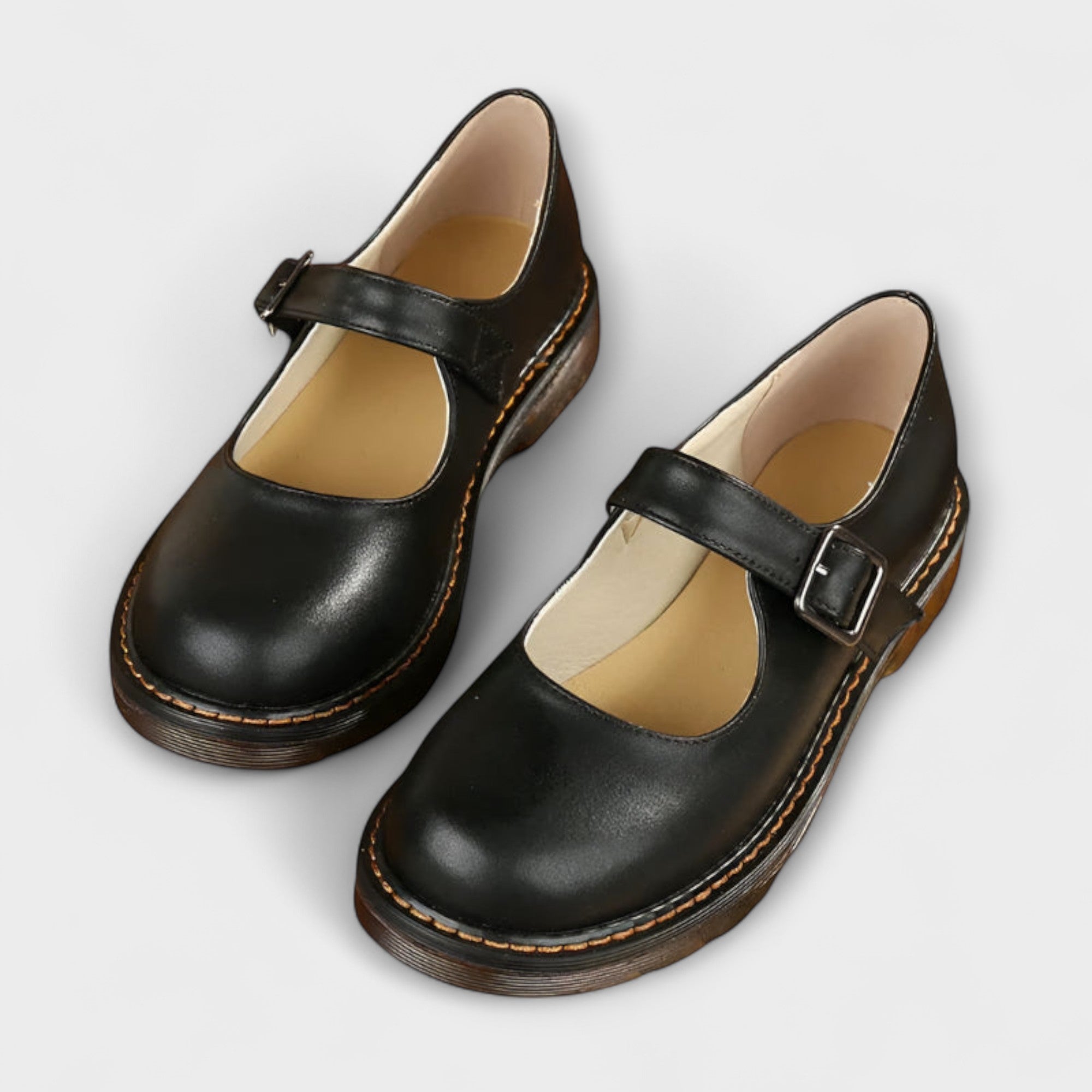 Sapatos Mary Jane Vintage para Mulheres – Sapatos Clássicos com Fivela e Sola Confortável