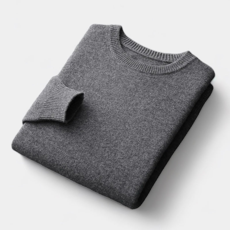João - Sweater de Gola Redonda em Malha Mista