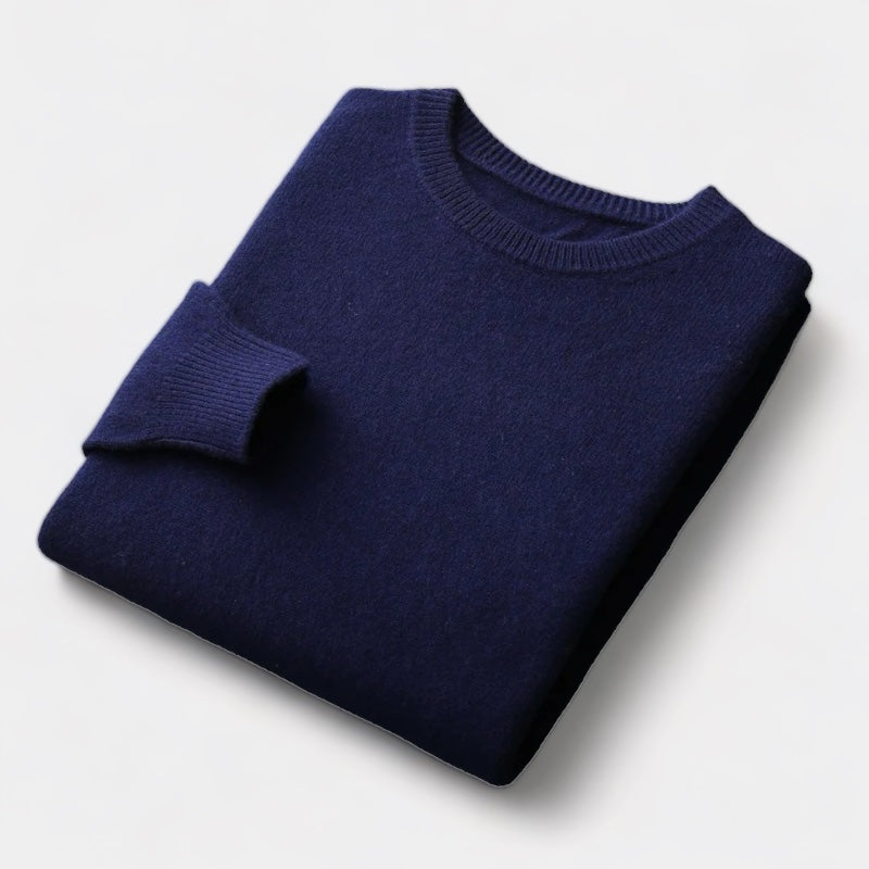 João - Sweater de Gola Redonda em Malha Mista