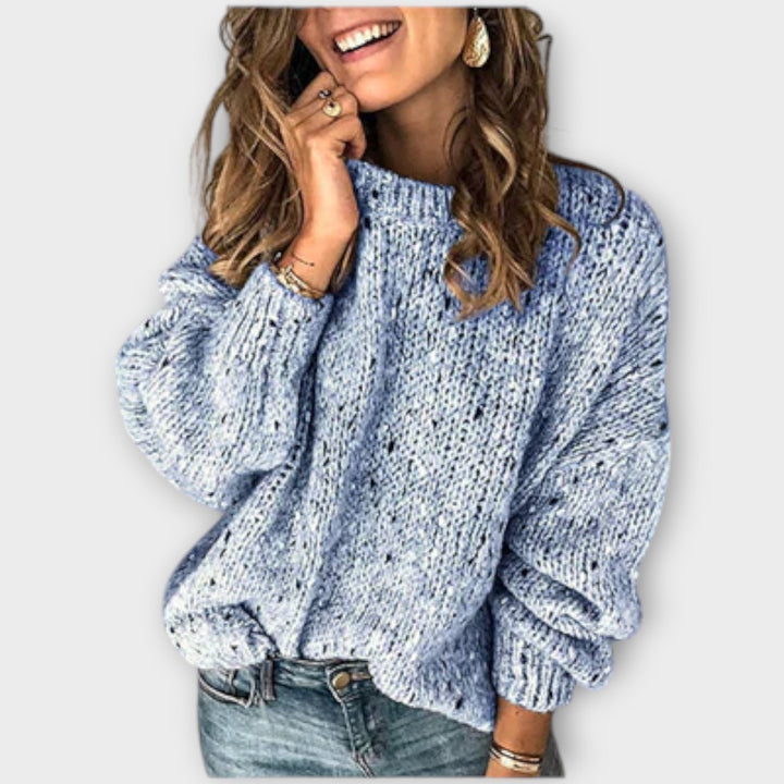 Eileen - Pullover de Malha Retro Confortável