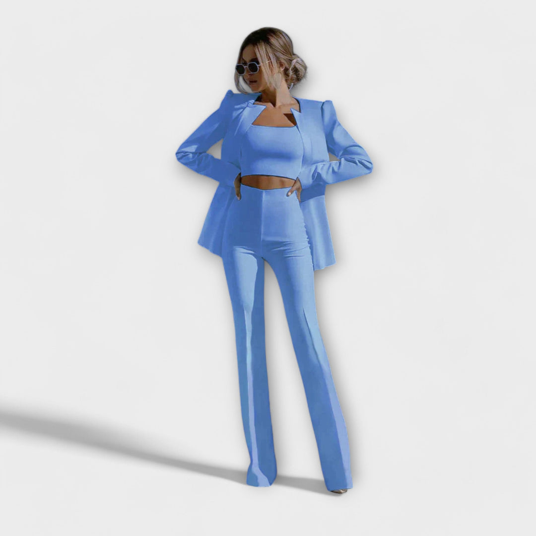 Selina - Conjunto Elegante de 3 Peças (Blazer, Top, Calças)