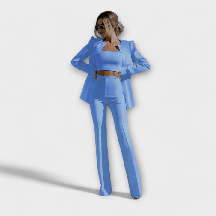 Selina - Conjunto Elegante de 3 Peças (Blazer, Top, Calças)